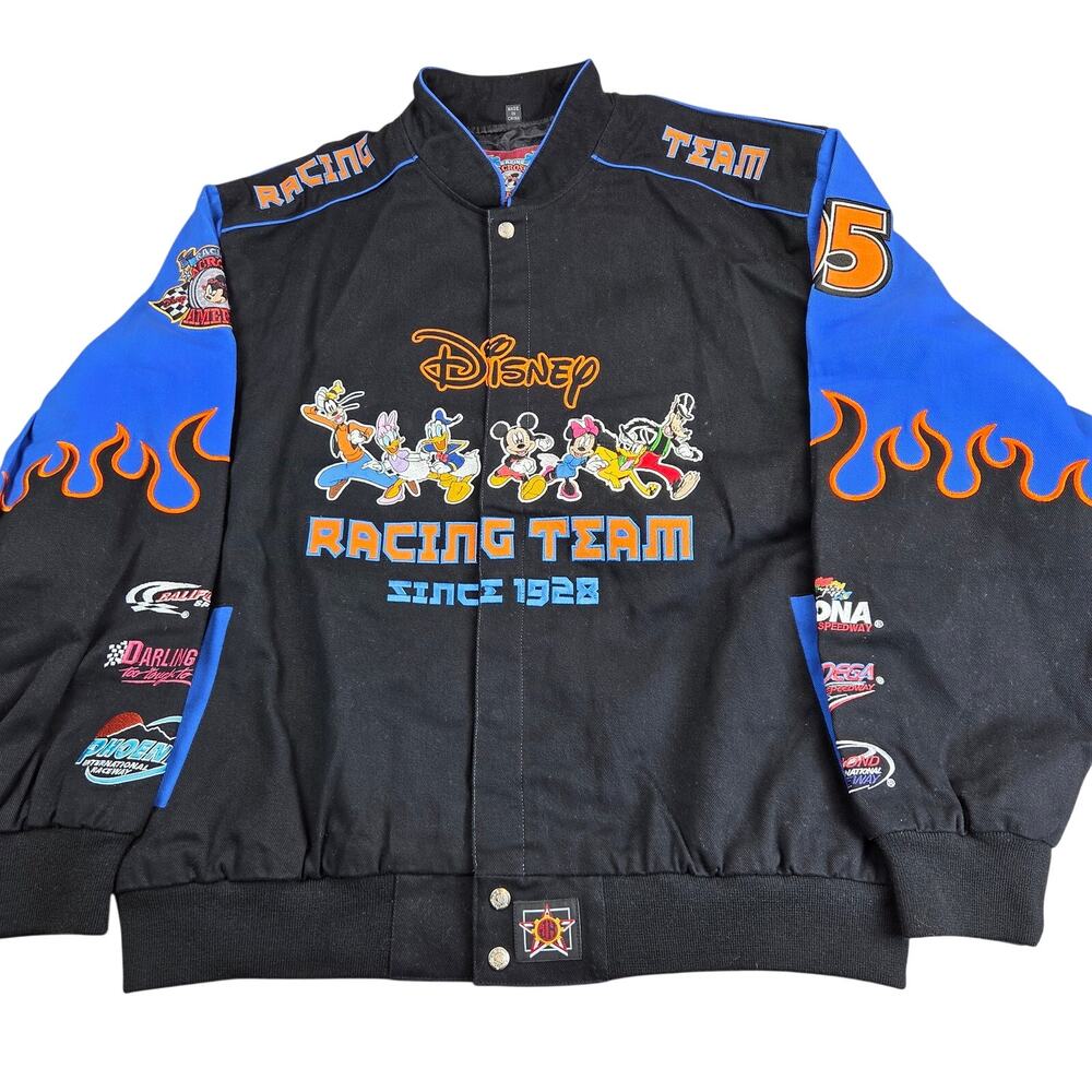 Vintage 2005 JH Design Disney Racing Across America Mickey Jacket 2XL Daytona